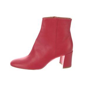 MANSUR GAVRIEL Red Leather Ankle Boot